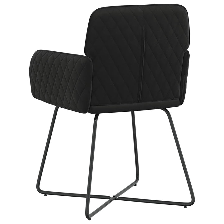 Spisestole 4 stk. Fløjl Sort 59 x 56,5 x 86 cm