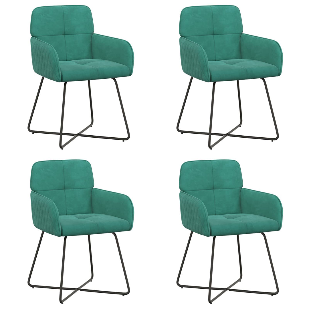 Spisestole 4 pcs Fløjl Turkis 59 x 56,5 x 86 cm