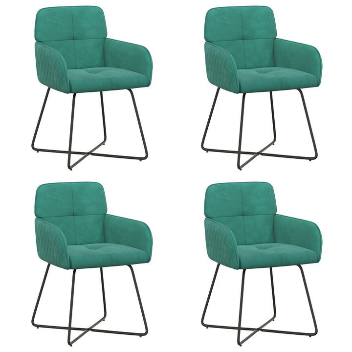 Spisestole 4 pcs Fløjl Turkis 59 x 56,5 x 86 cm