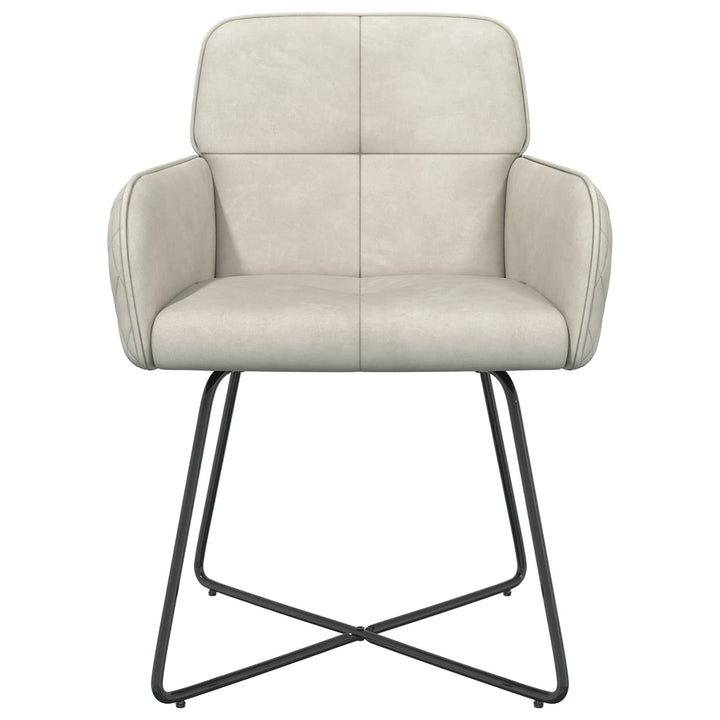 Spisestole 6 stk. Fløjl Cremefarvet 59 x 56,5 x 86 cm