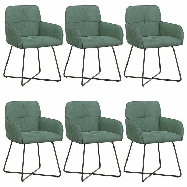 Spisestole 6 pcs Fløjl Havgrøn 59 x 56,5 x 86 cm