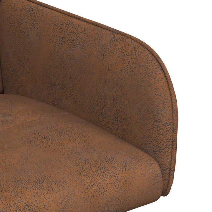 Spisestole 4 stk. Faux Suede Læder Brun 59 x 56,5 x 85 cm