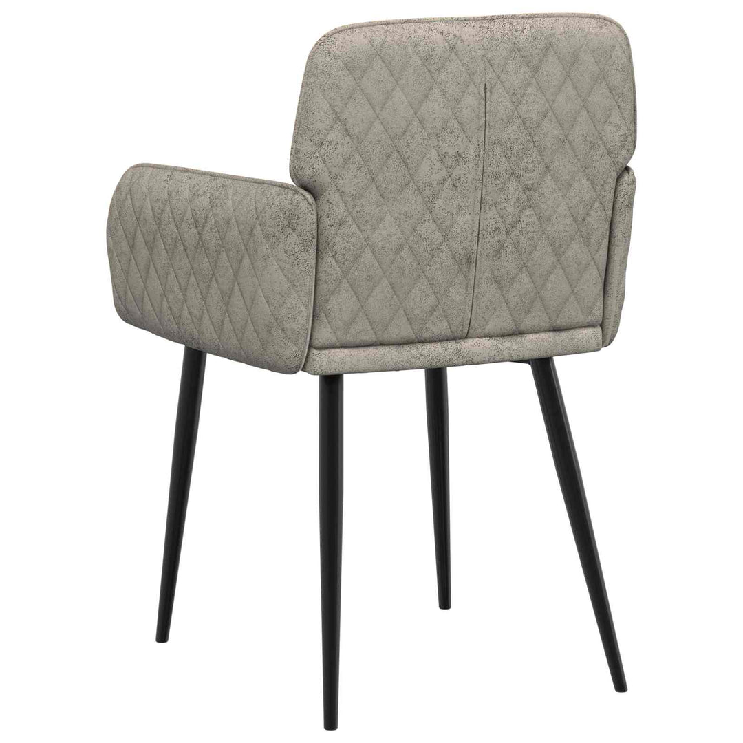 Spisestole 4 stk. Faux Suede Læder Lysegrå 59 x 56,5 x 85 cm