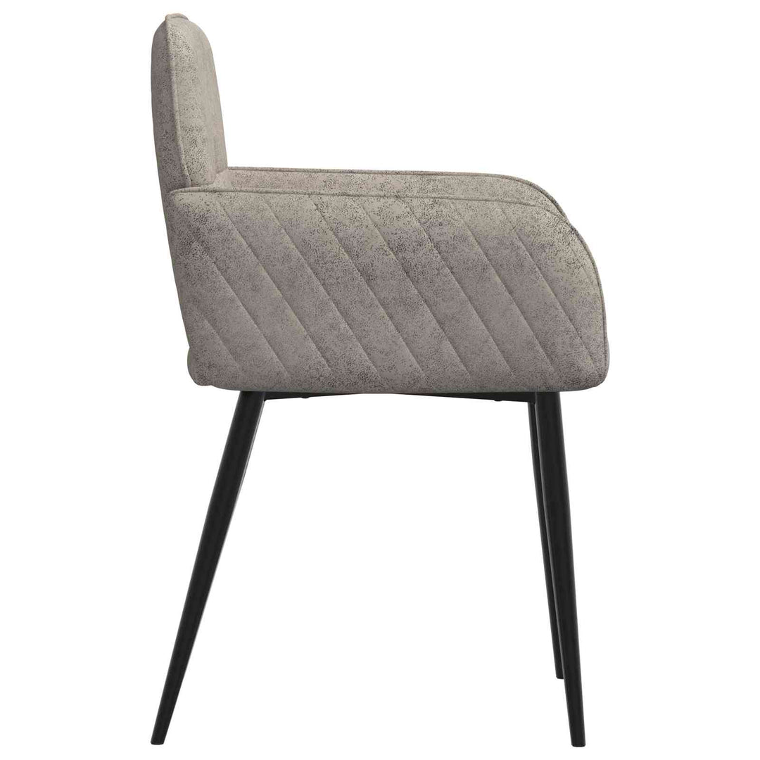 Spisestole 4 stk. Faux Suede Læder Lysegrå 59 x 56,5 x 85 cm