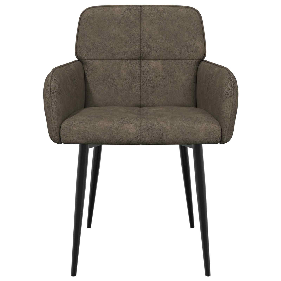 Spisestole 4 stk. Faux Suede Læder Mørkegrå 59 x 56,5 x 85 cm