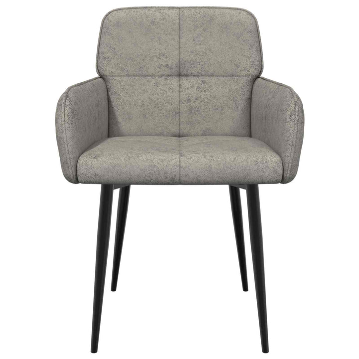 Spisestole 6 stk. Faux Suede Læder Lysegrå 59 x 56,5 x 85 cm