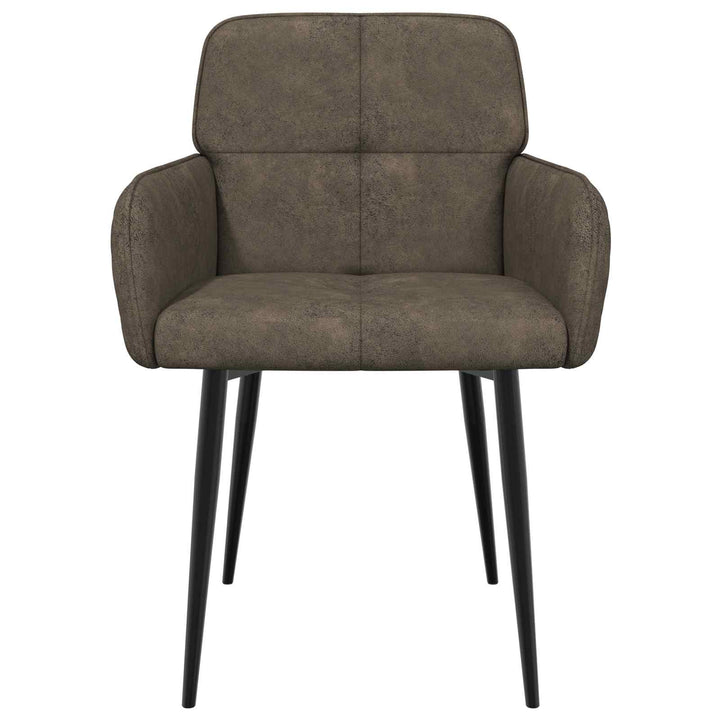Spisestole 6 stk. Faux Suede Læder Mørkegrå 59 x 56,5 x 85 cm