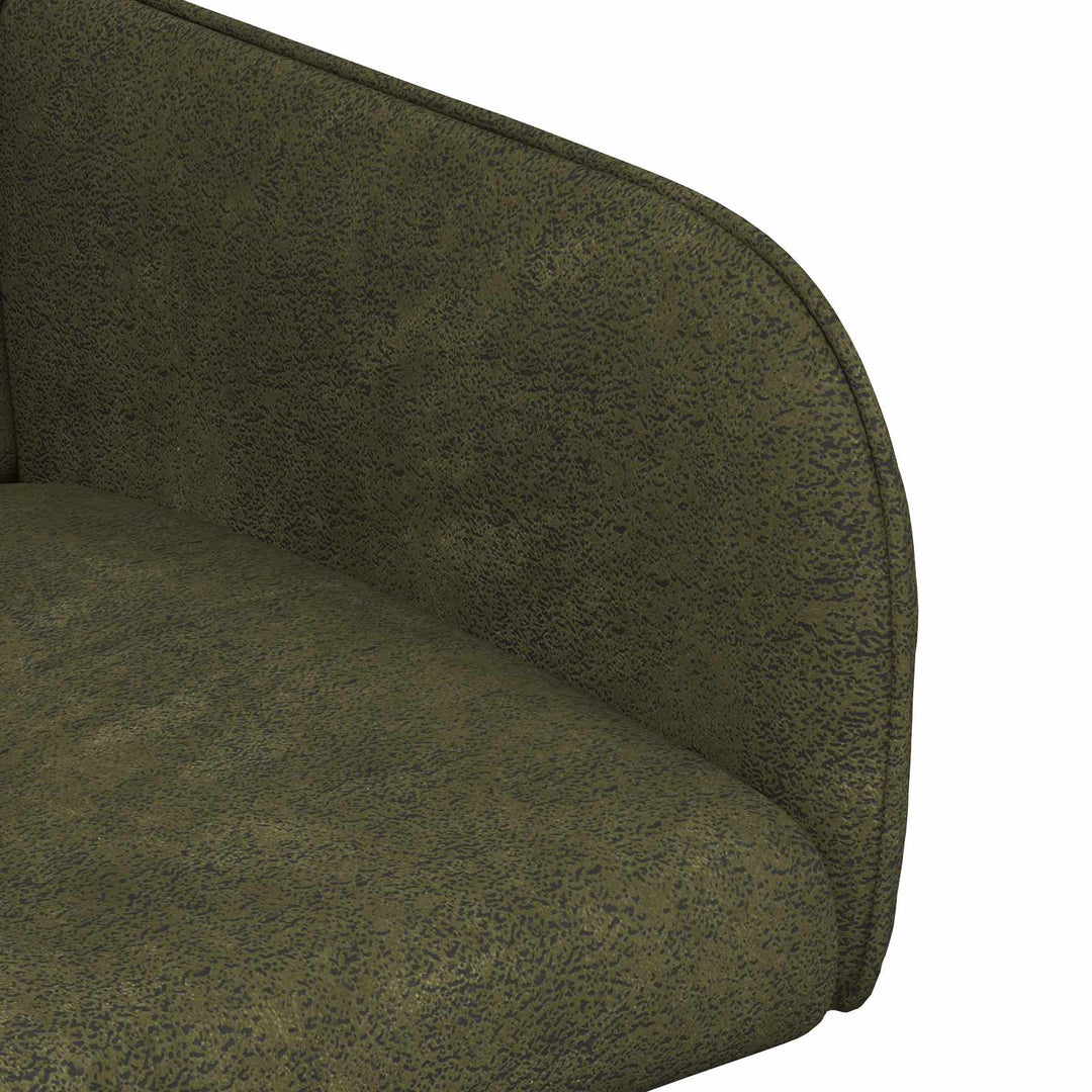 Spisestole 6 stk. Faux Suede Læder Army Grøn 59 x 56,5 x 85 cm