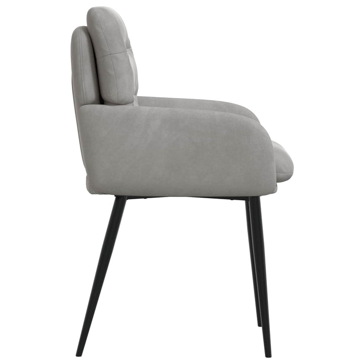 Spisestole 4 stk. Fløjl Lysegrå 59 x 59,5 x 90 cm