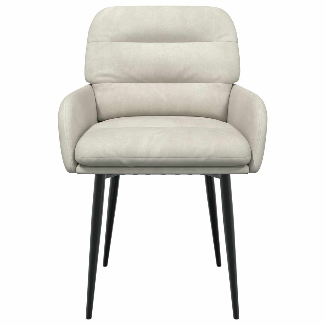 Spisestole 4 stk. Fløjl Cremefarvet 59 x 59,5 x 90 cm