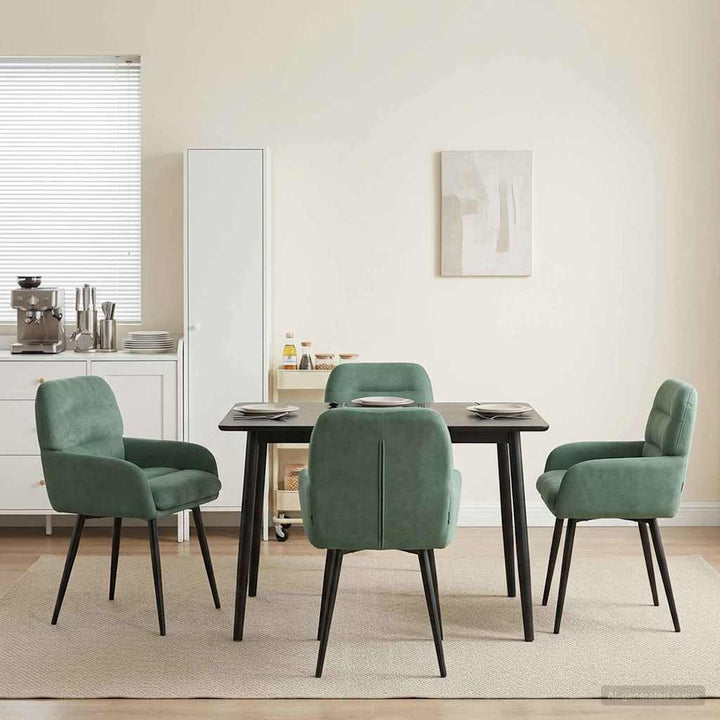 Spisestole 4 pcs Fløjl Havgrøn 59 x 59,5 x 90 cm