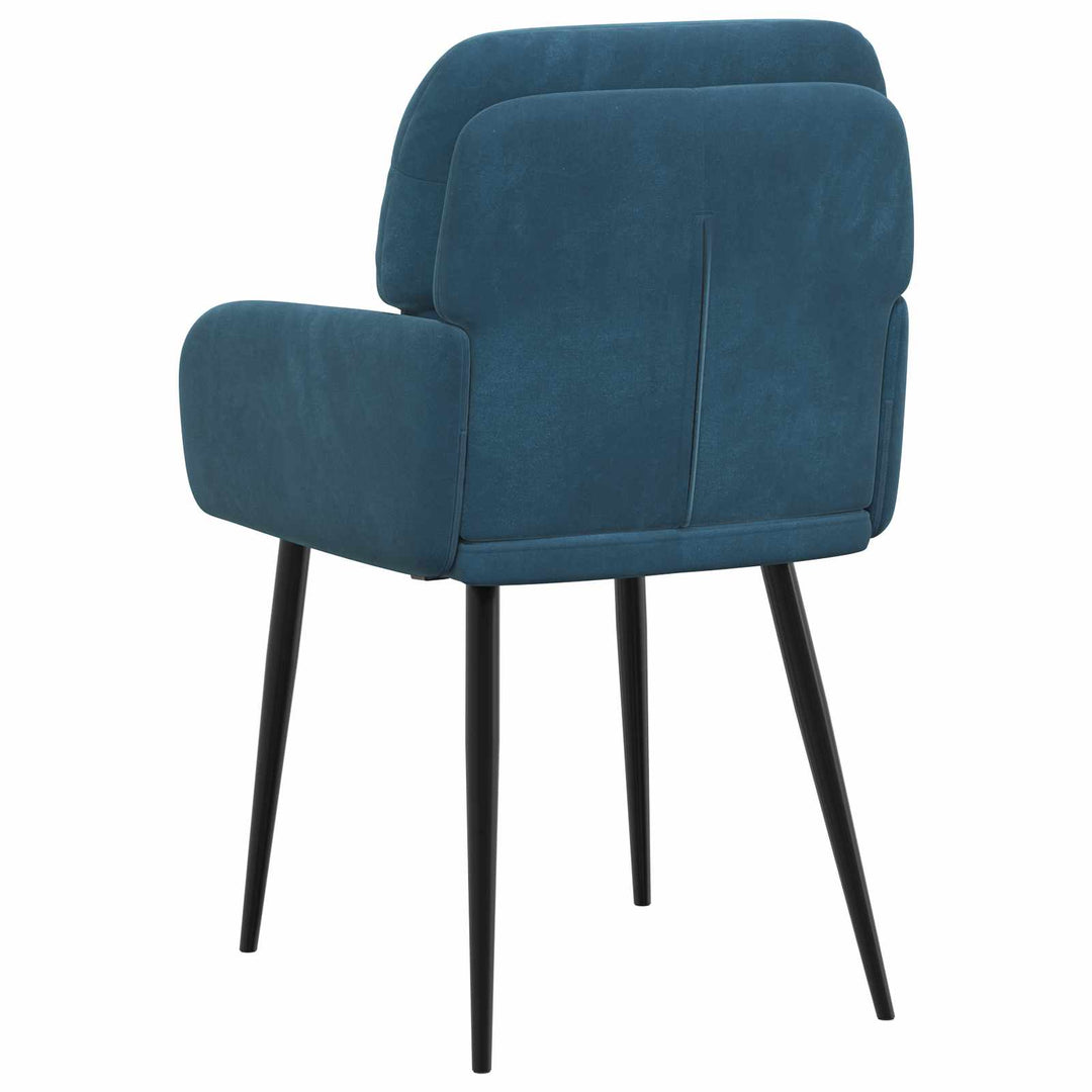 Spisestole 6 pcs Fløjl Blå 59 x 59,5 x 90 cm