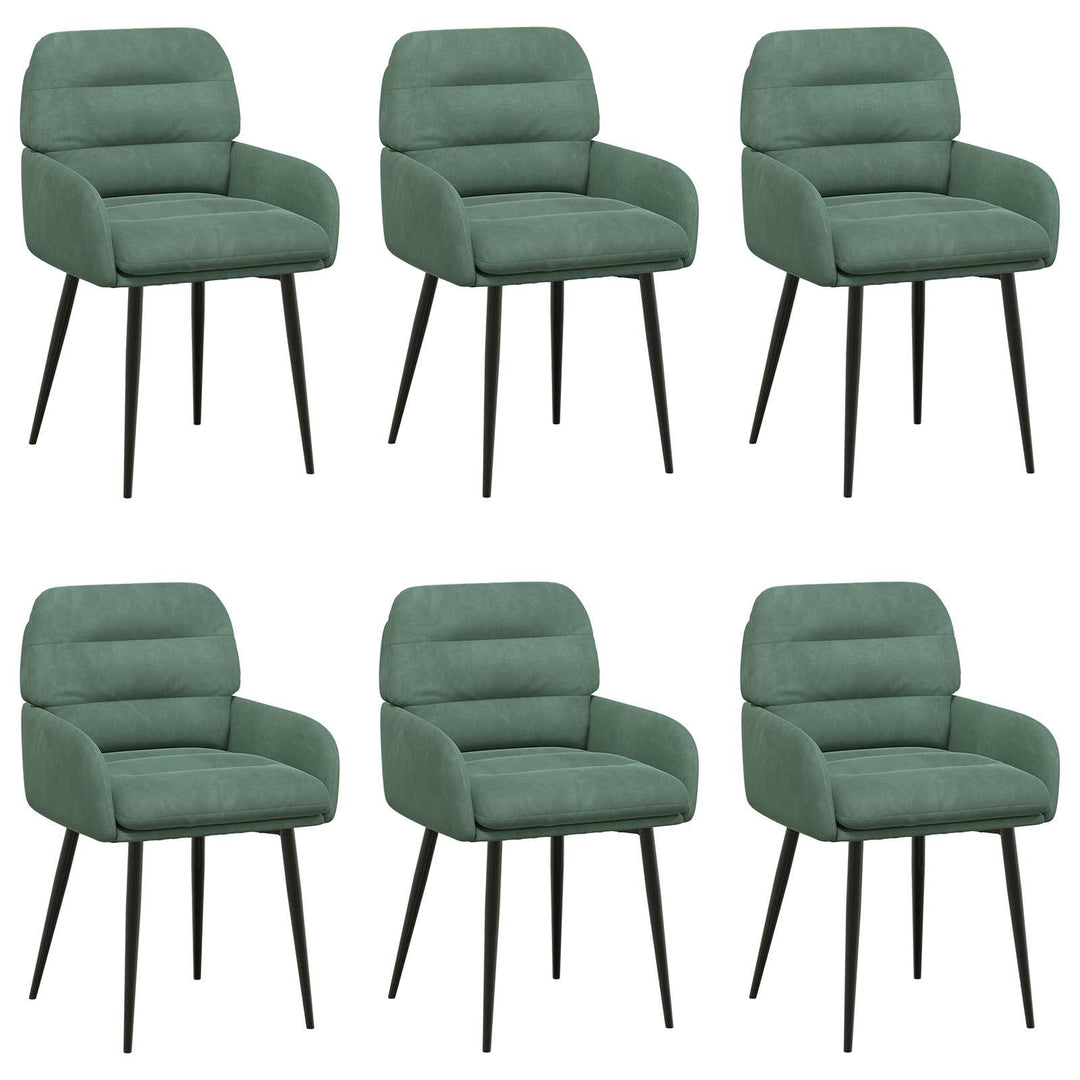Spisestole 6 pcs Fløjl Havgrøn 59 x 59,5 x 90 cm