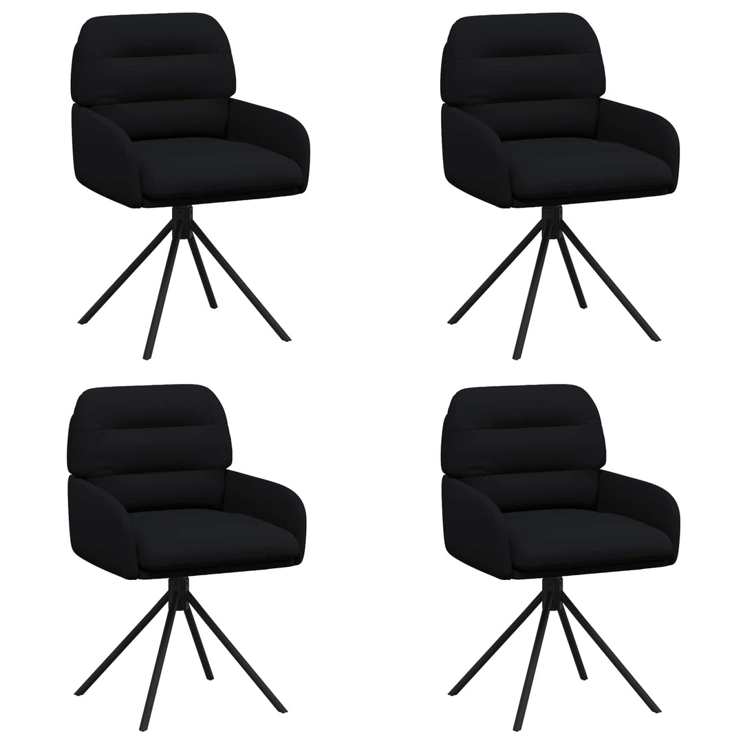 Svingende Spisestole 4 pcs Kunstlæder Sort 59 x 59,5 x 90 cm