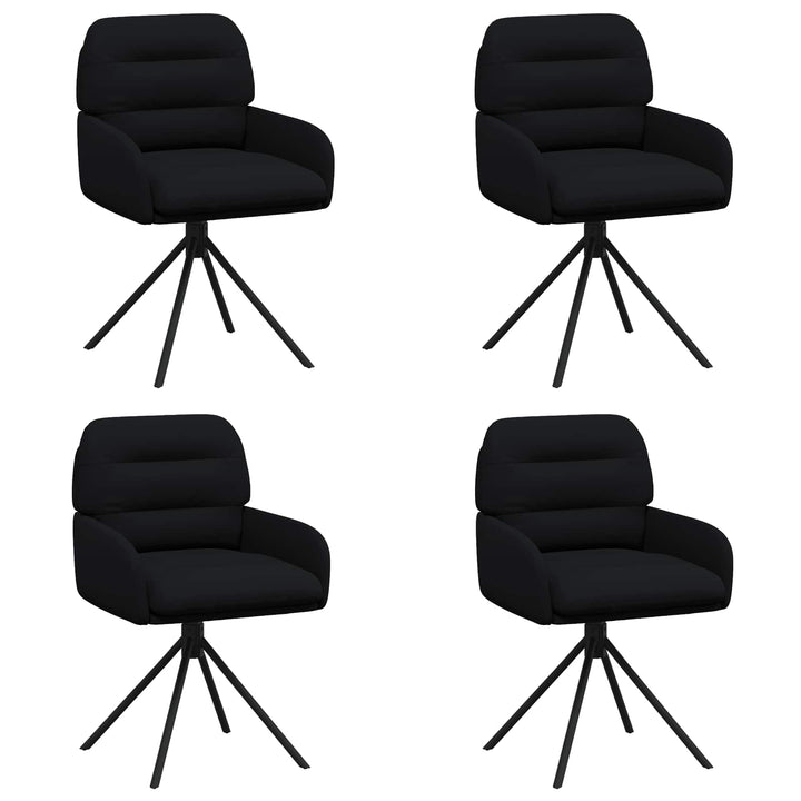 Svingende Spisestole 4 pcs Kunstlæder Sort 59 x 59,5 x 90 cm