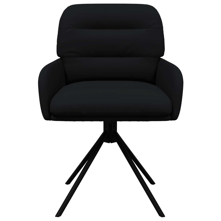 Svingende Spisestole 4 pcs Kunstlæder Sort 59 x 59,5 x 90 cm