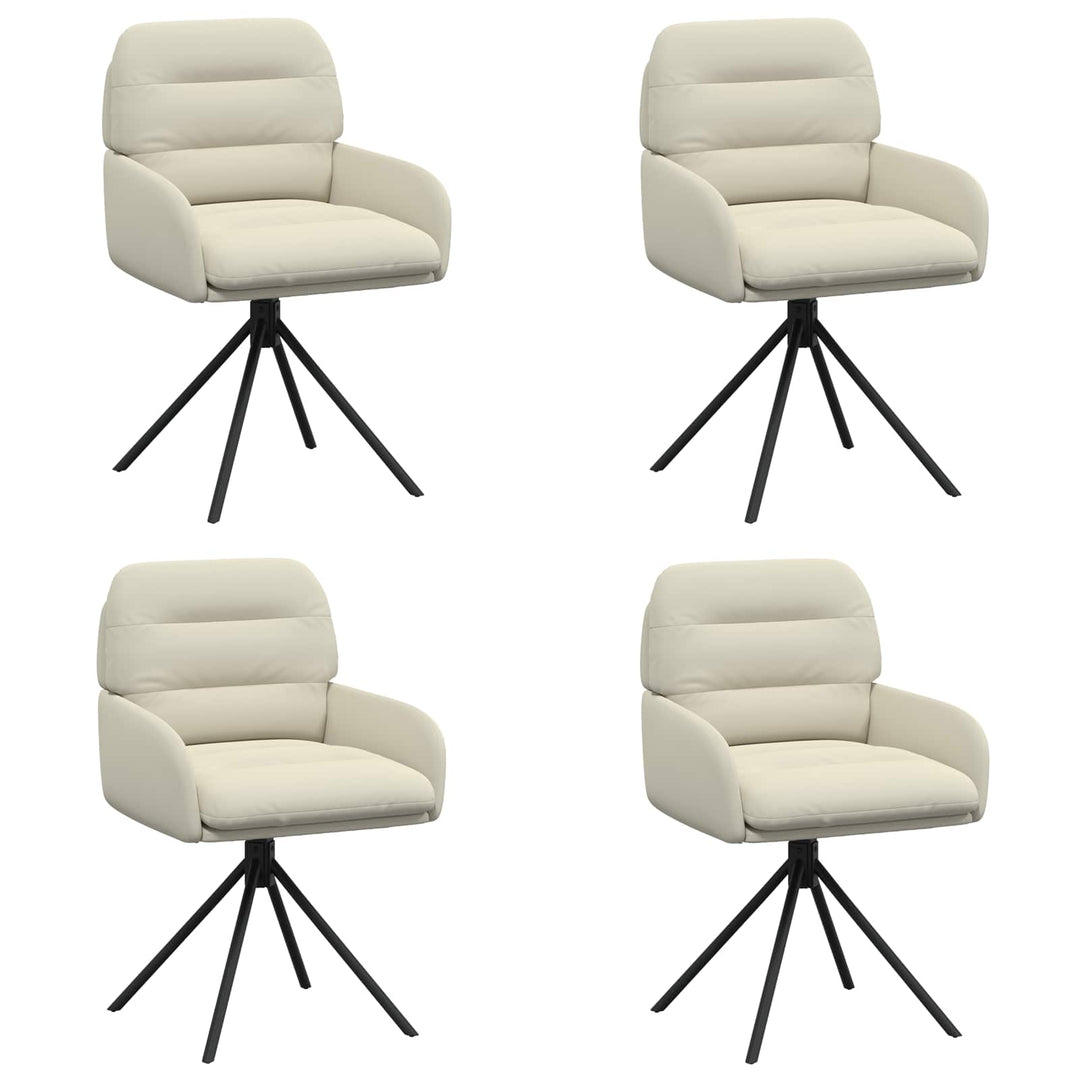 Svingende Spisestole 4 pcs Kunstlæder Cremefarvet