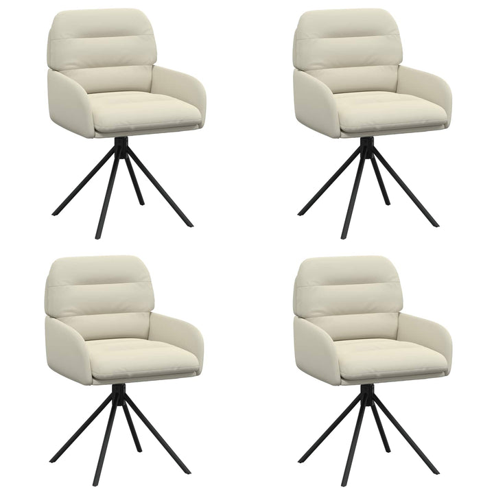 Svingende Spisestole 4 pcs Kunstlæder Cremefarvet