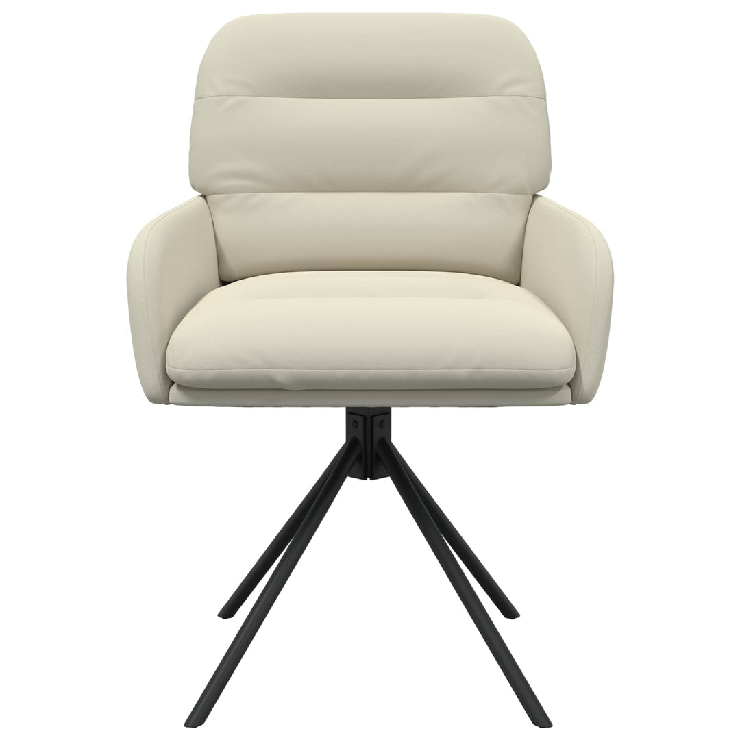 Svingende Spisestole 4 pcs Kunstlæder Cremefarvet