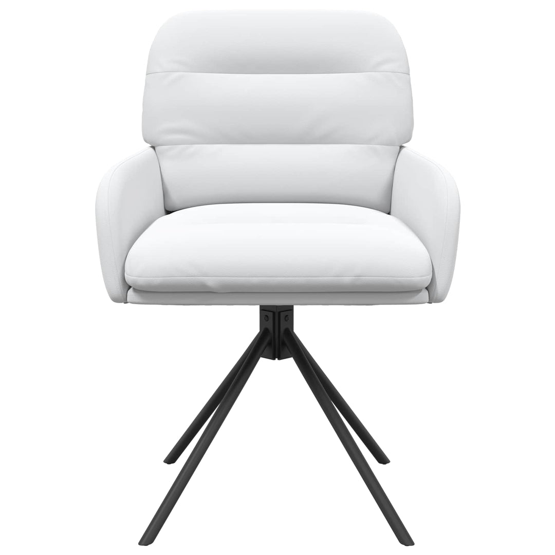 Svingende Spisestole 4 stk. Kunstlæder Hvid 59 x 59,5 x 90 cm
