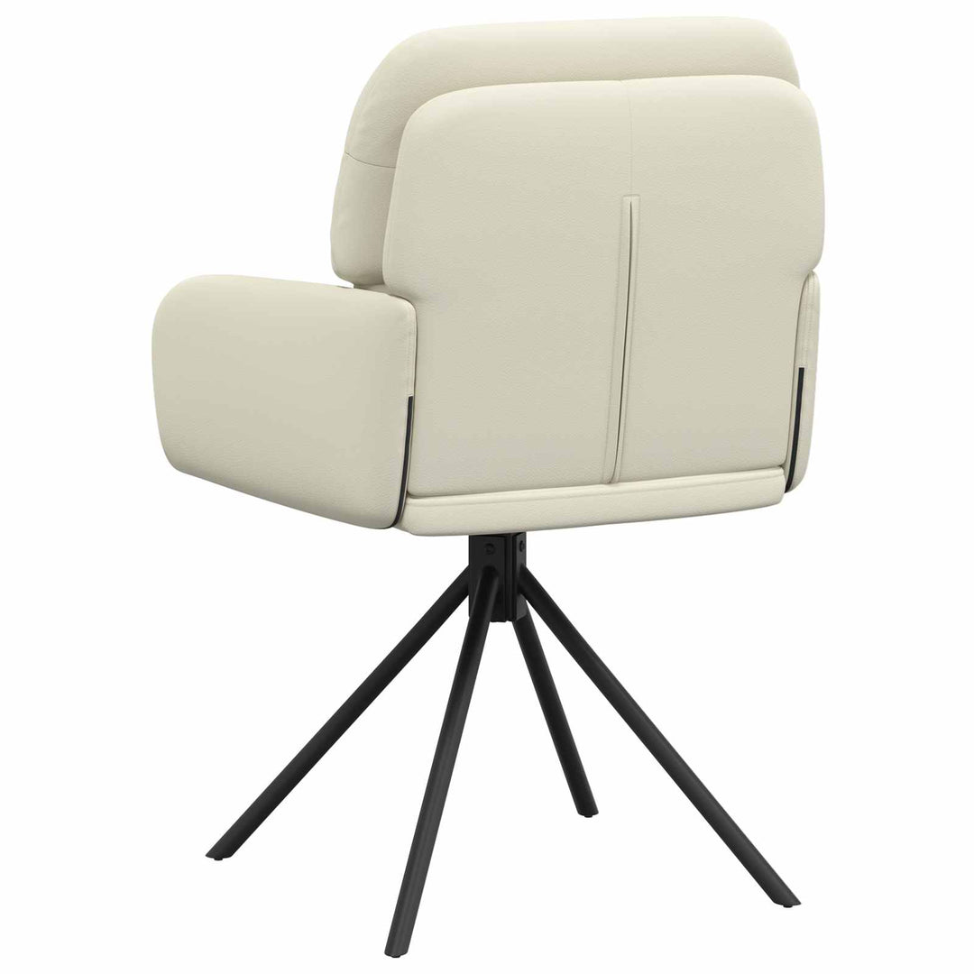Svingende Spisestole 6 pcs Kunstlæder Cremefarvet