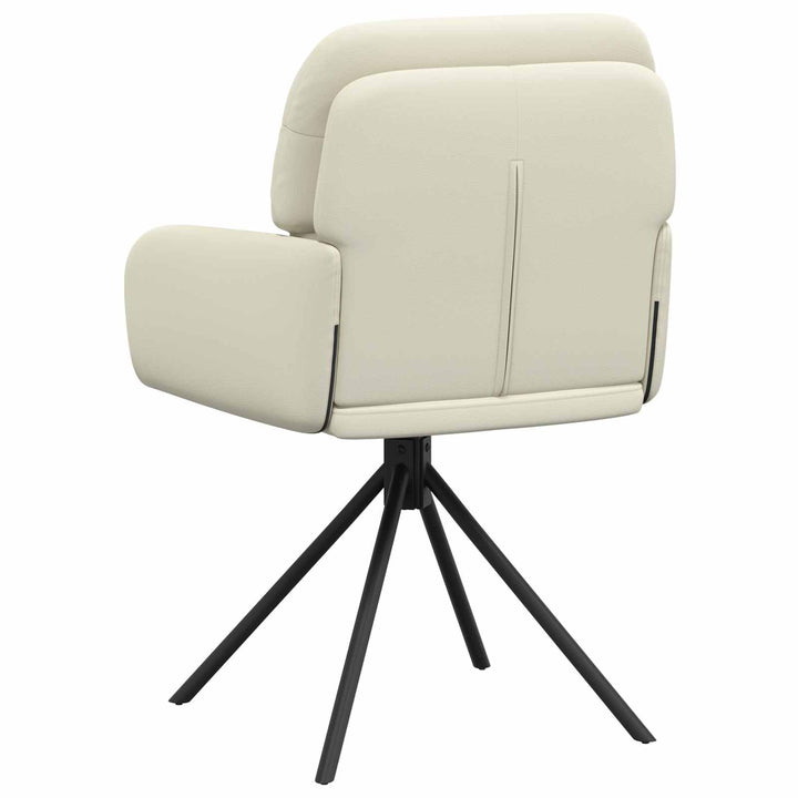 Svingende Spisestole 6 pcs Kunstlæder Cremefarvet