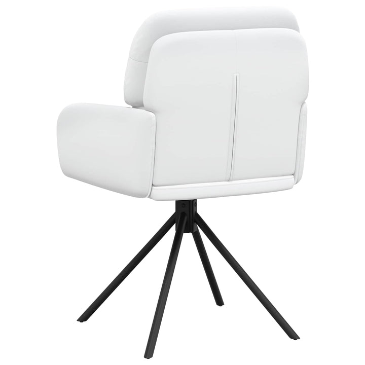 Svingende Spisestole 6 stk. Kunstlæder Hvid 59 x 59,5 x 90 cm