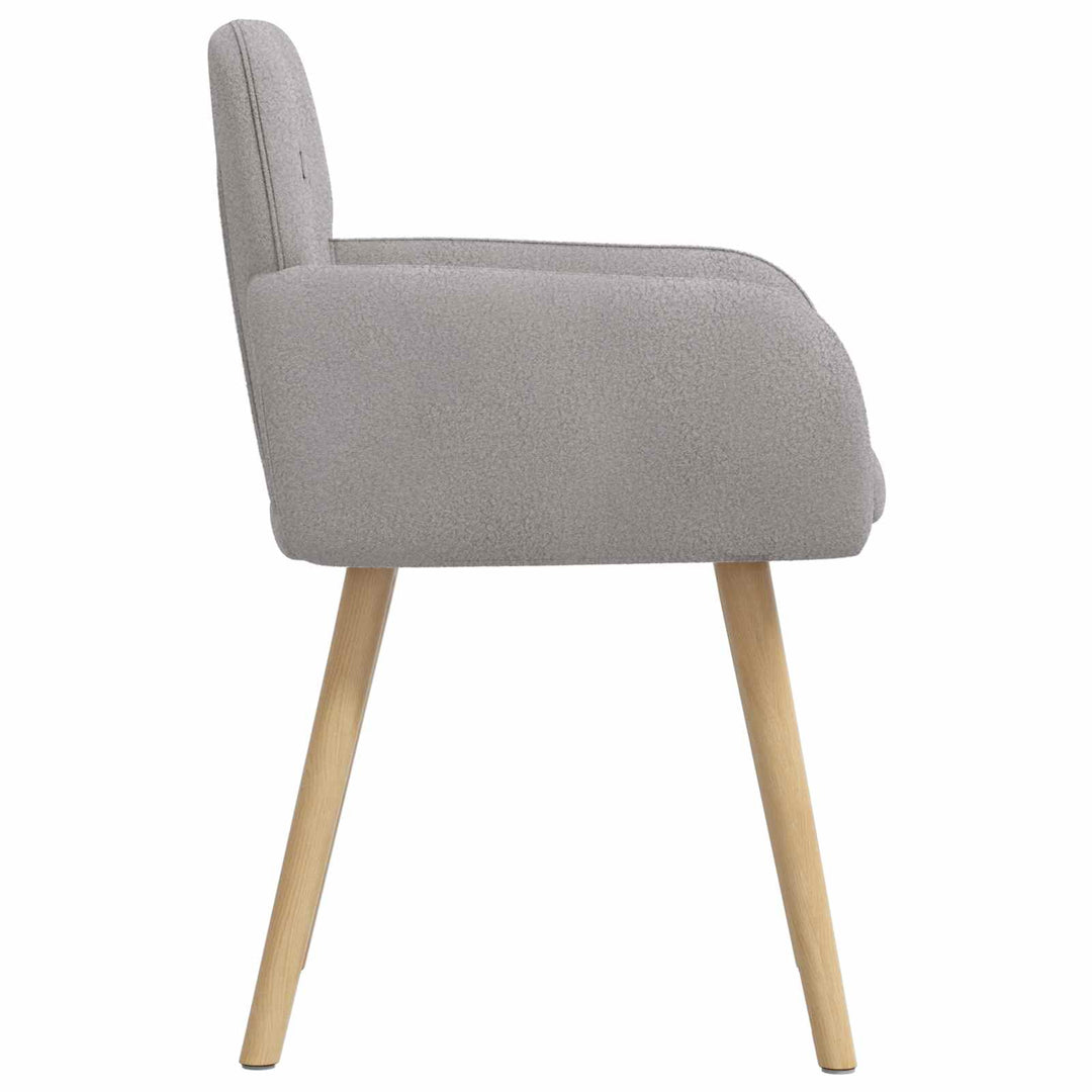 Spisestole 4 stk. Bouclé Lysegrå 59 x 57 x 85 cm