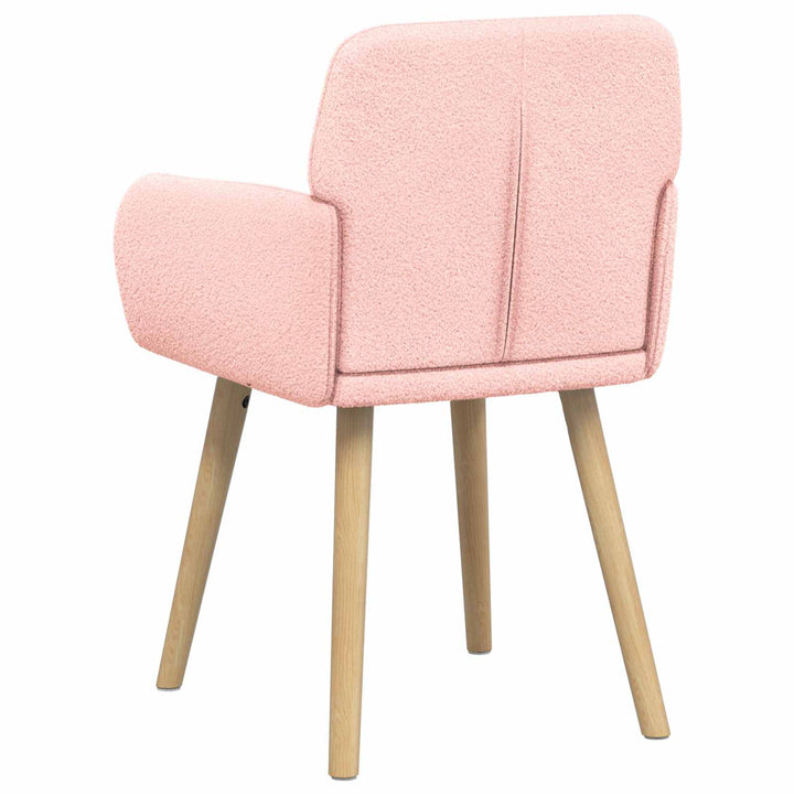 Spisestole 4 stk. Bouclé Lyserød 59 x 57 x 85 cm
