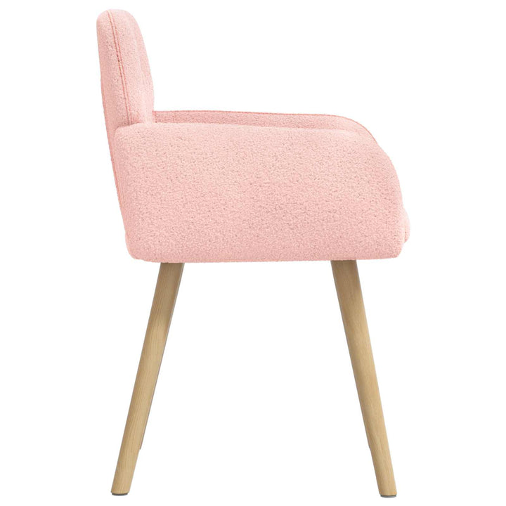 Spisestole 4 stk. Bouclé Lyserød 59 x 57 x 85 cm
