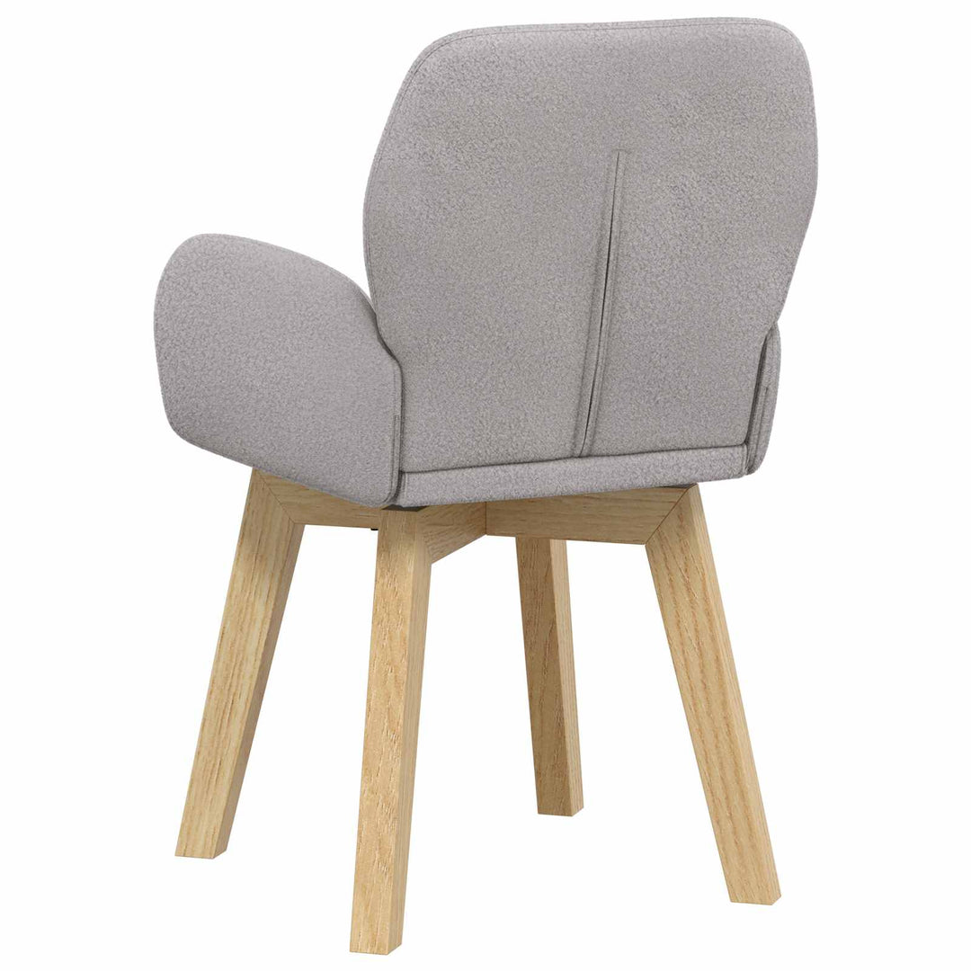 Spisestole 6 stk. Bouclé Lysegrå 59 x 57 x 85 cm