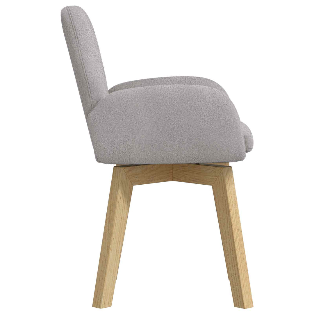 Spisestole 6 stk. Bouclé Lysegrå 59 x 57 x 85 cm