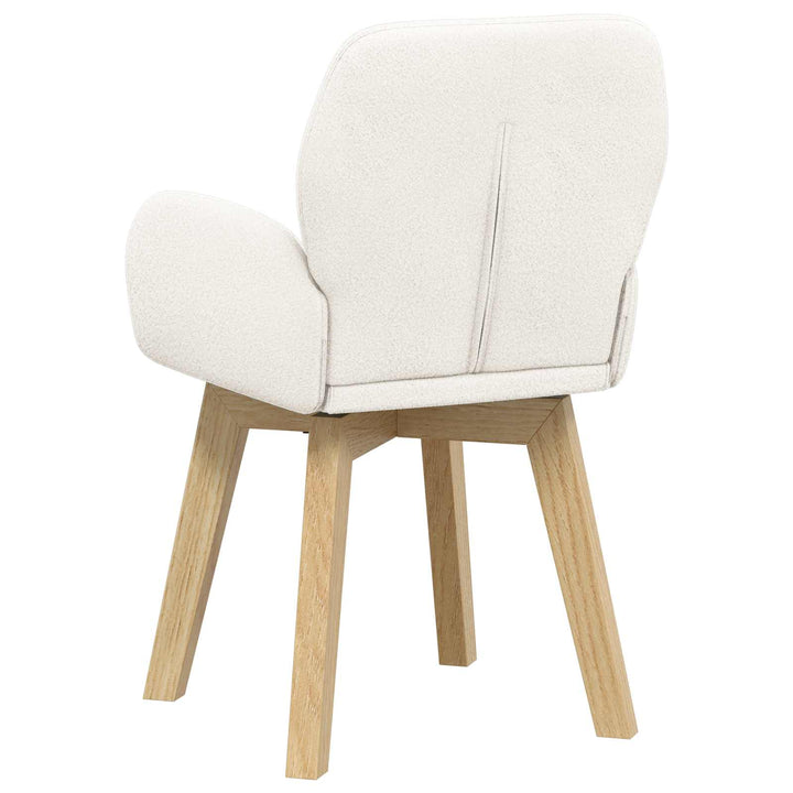 Spisestole 6 stk. Bouclé Cremefarvet 59 x 57 x 85 cm