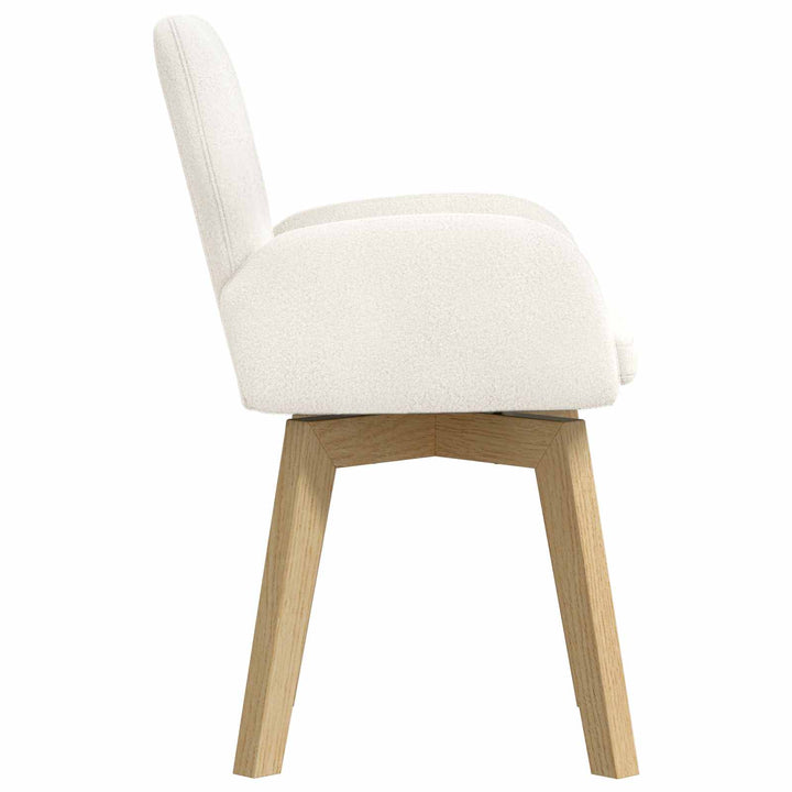 Spisestole 6 stk. Bouclé Cremefarvet 59 x 57 x 85 cm