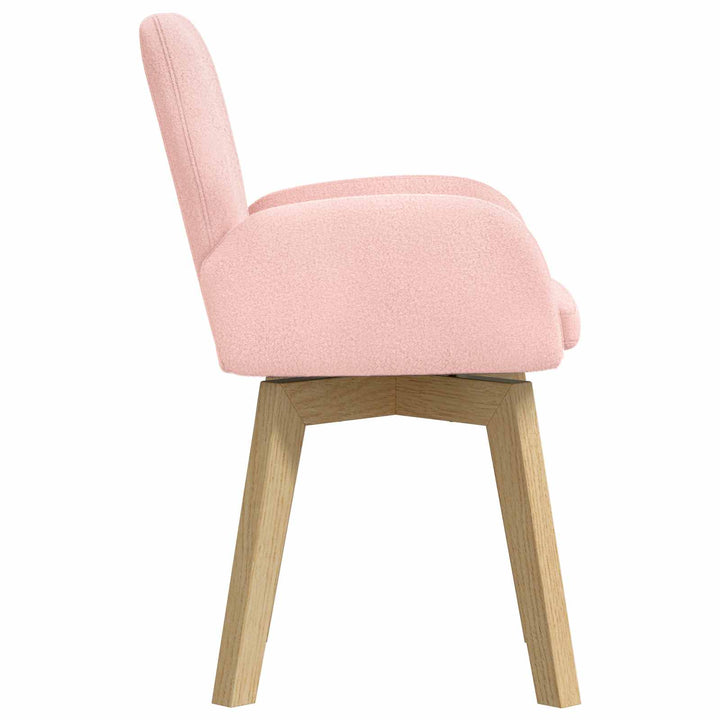 Spisestole 6 stk. Bouclé Lyserød 59 x 57 x 85 cm
