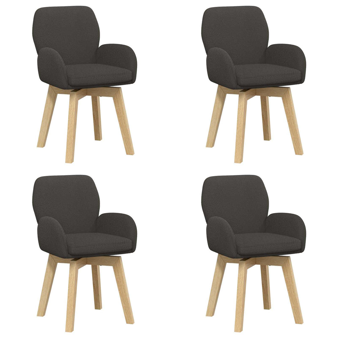 Svingende Spisestole 4 pcs Bouclé Mørkegrå 54 x 58 x 87 cm