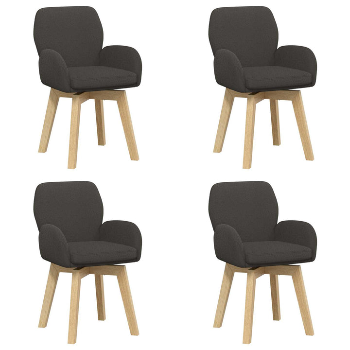 Svingende Spisestole 4 pcs Bouclé Mørkegrå 54 x 58 x 87 cm