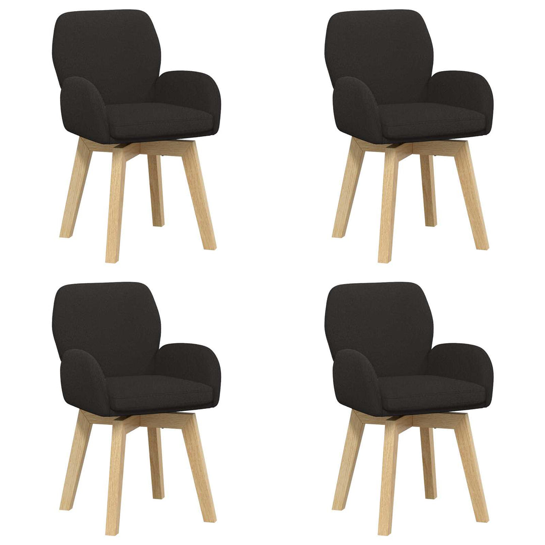 Svingende Spisestole 4 pcs Bouclé Sort 54 x 58 x 87 cm