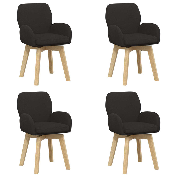 Svingende Spisestole 4 pcs Bouclé Sort 54 x 58 x 87 cm