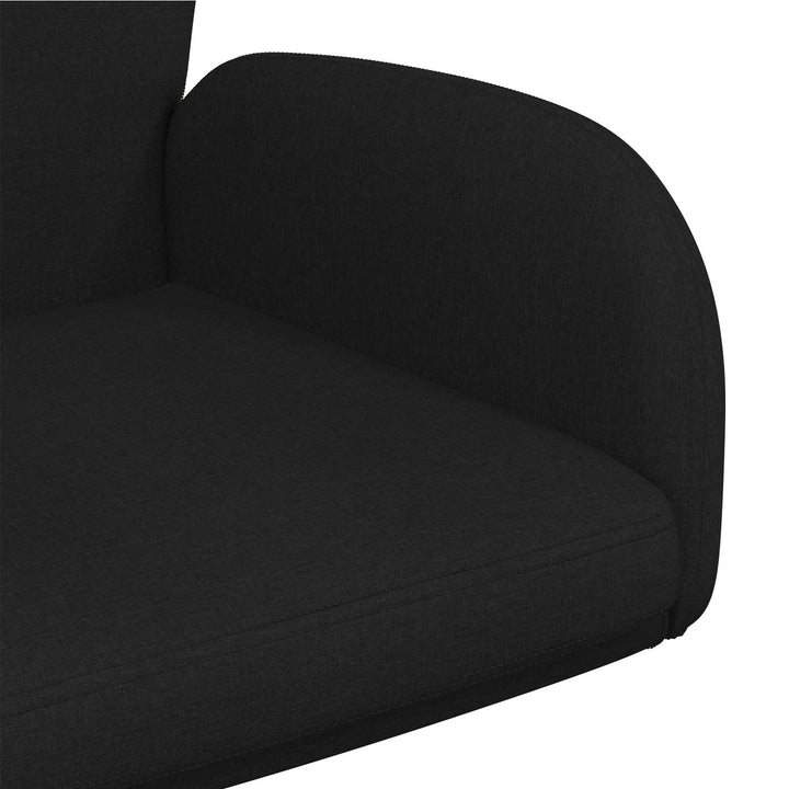 Drejestole 2 stk. 54 x 58 x 90 cm Sort Stof