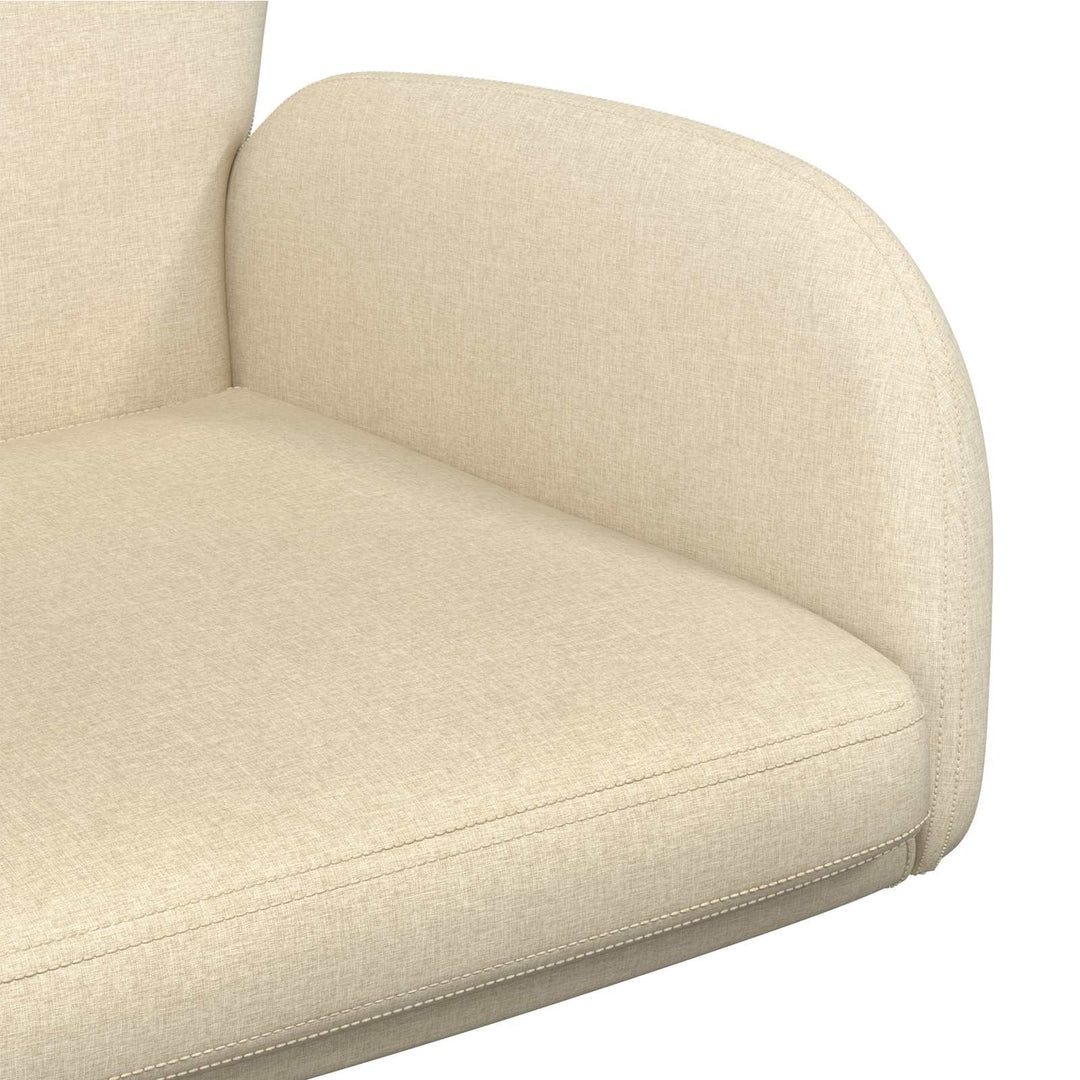 Drejestole 2 stk. 54 x 58 x 90 cm Cremefarvet Stof