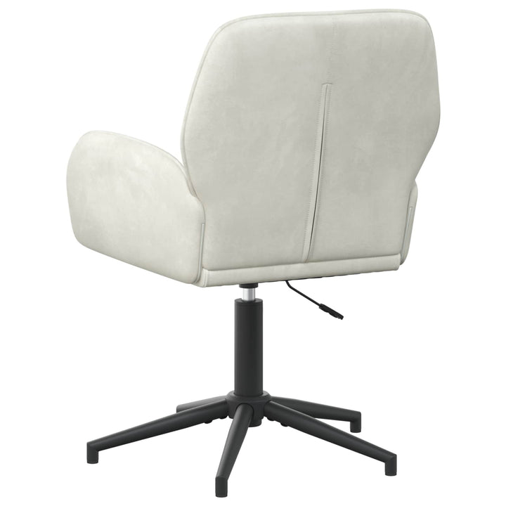 Drejestole 4 stk. 54 x 55 x 90 cm Cremefarvet Fløjl