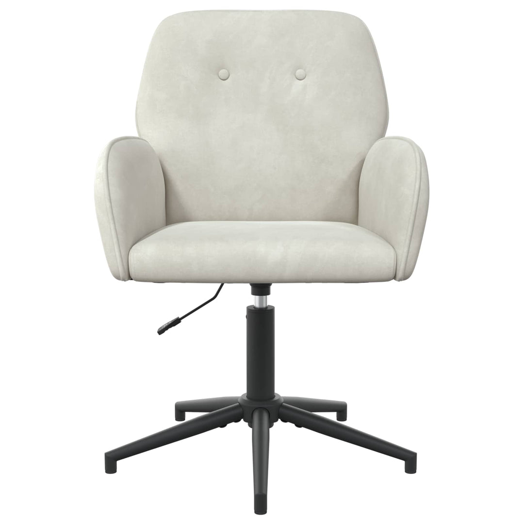 Drejestole 4 stk. 54 x 55 x 90 cm Cremefarvet Fløjl