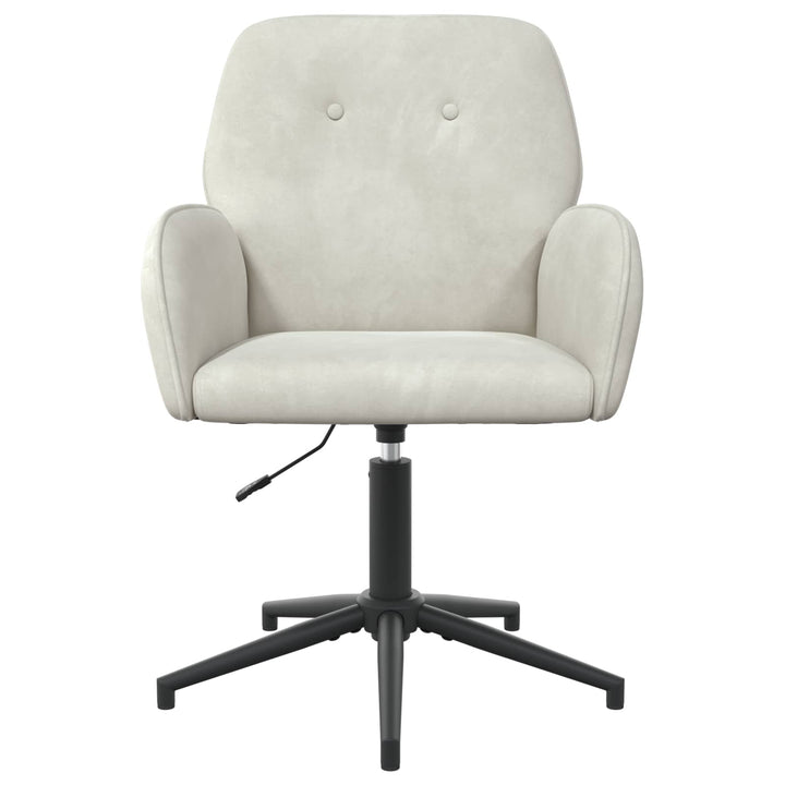 Drejestole 4 stk. 54 x 55 x 90 cm Cremefarvet Fløjl