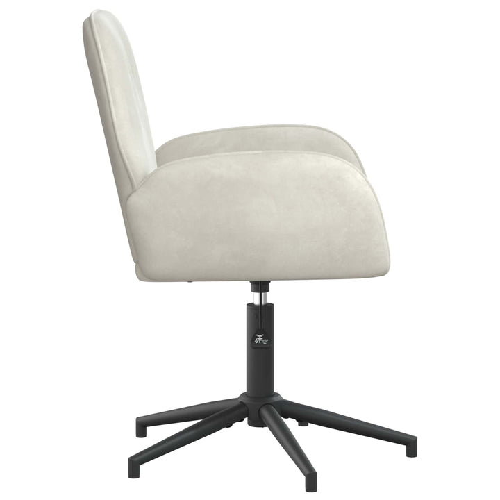 Drejestole 4 stk. 54 x 55 x 90 cm Cremefarvet Fløjl