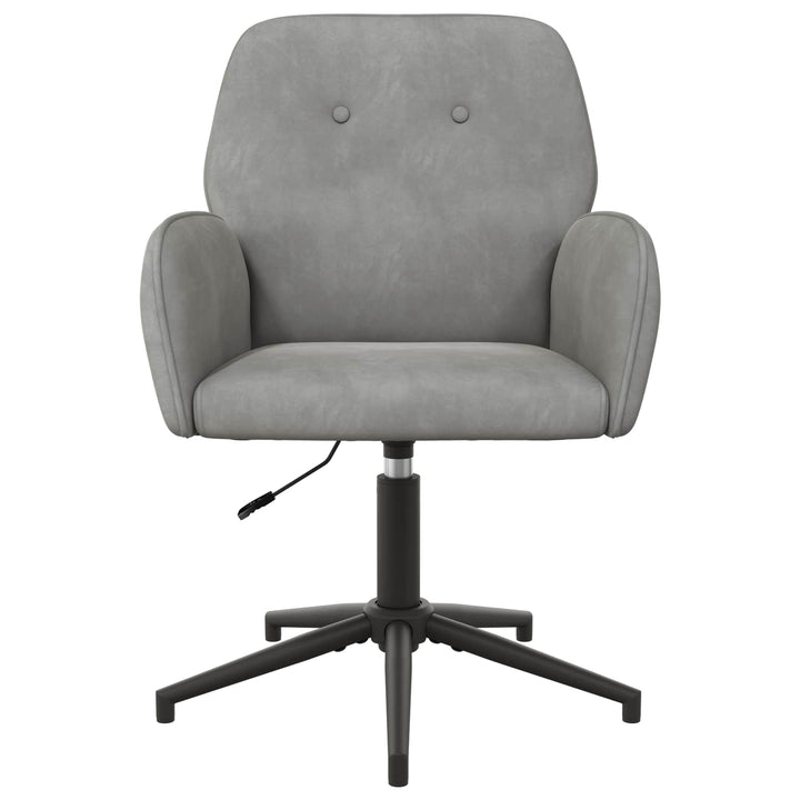 Drejestole 6 stk. 54 x 55 x 90 cm Lysegrå Fløjl