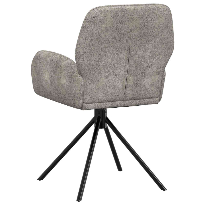 Svingende Spisestole 4 pcs Faux Suede Læder Lysegrå
