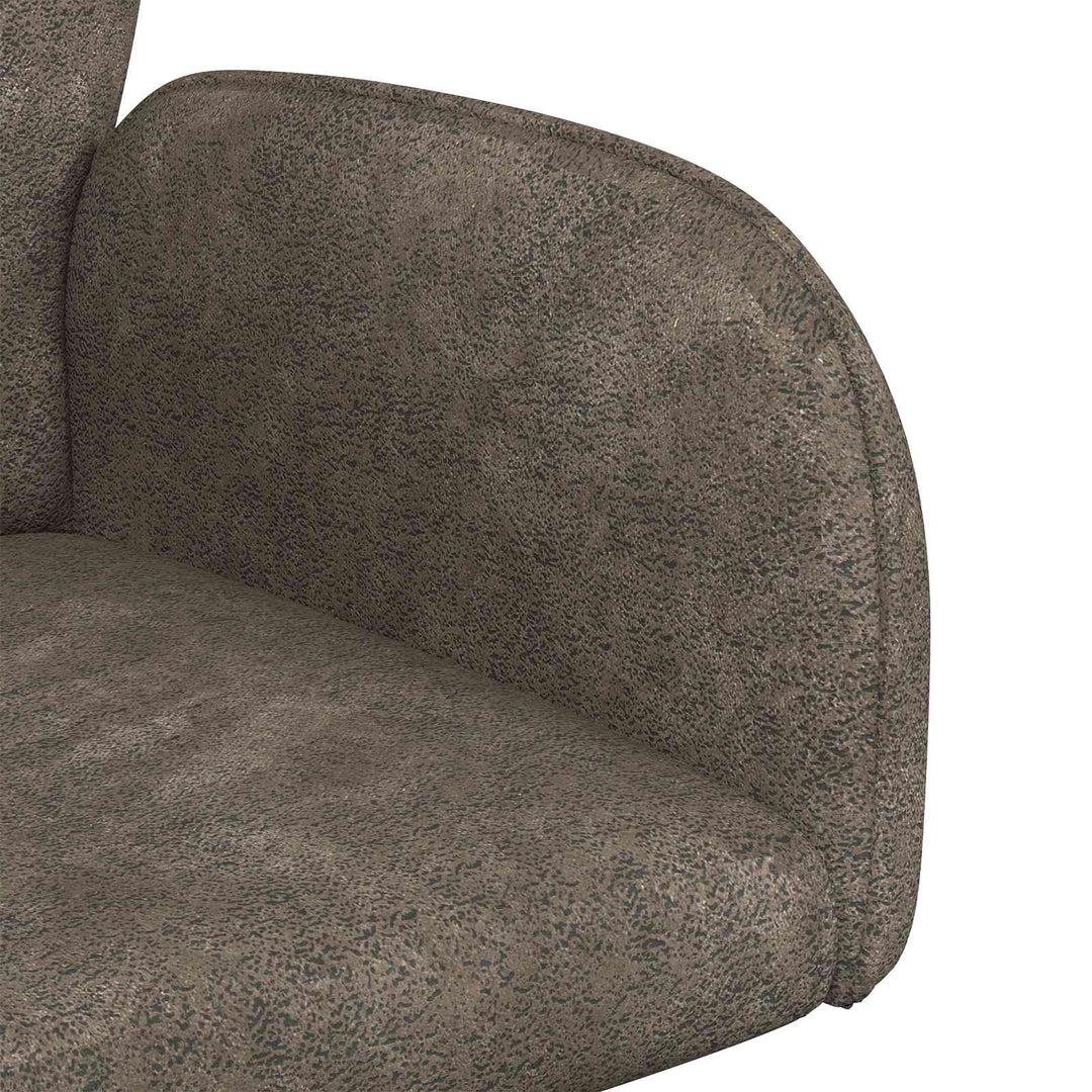 Svingende Spisestole 4 pcs Faux Suede Læder Mørkegrå