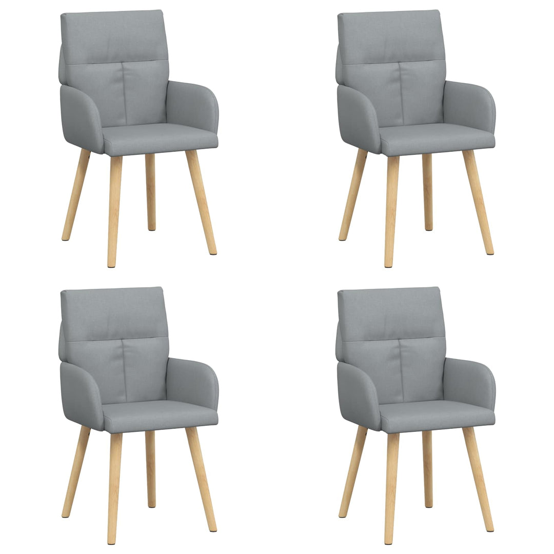 Spisestole 4 pcs Stof Lysegrå 60 x 56 x 96 cm