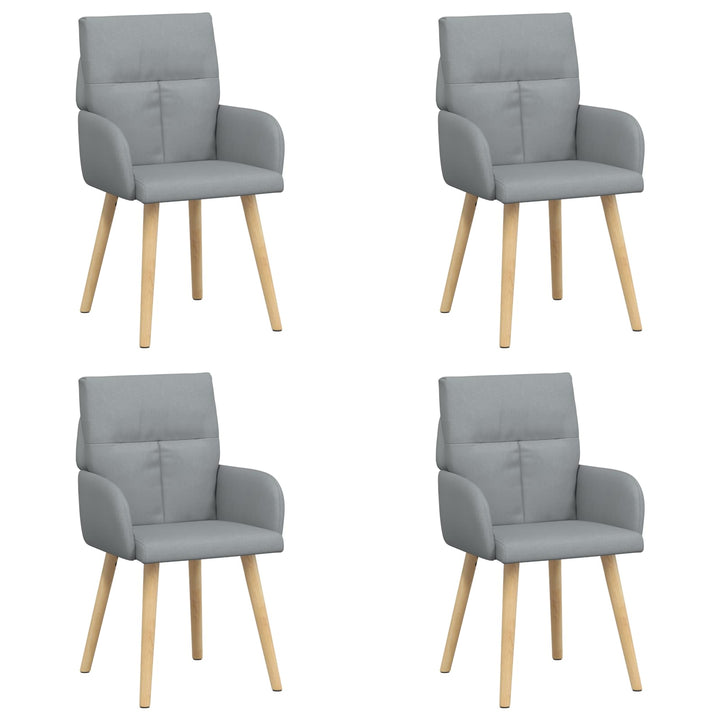 Spisestole 4 pcs Stof Lysegrå 60 x 56 x 96 cm